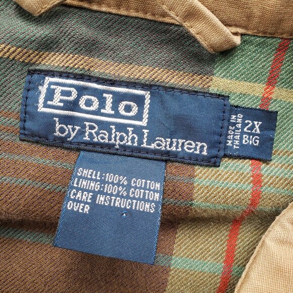 Vintage Polo Ralph Lauren Bi-Swing Jacket 2X Big Khaki Tan Harrington Bomber - Picture 4 of 11
